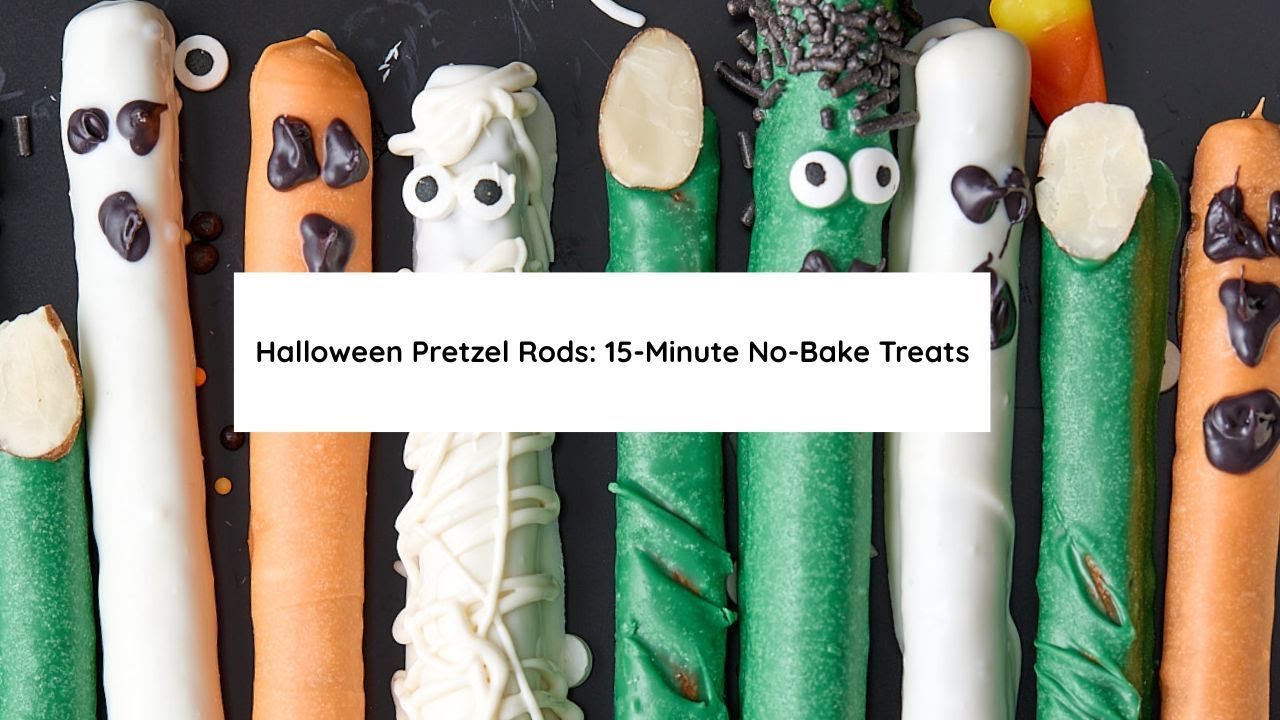 Halloween Pretzel Rods: 15-Minute No-Bake Treats
