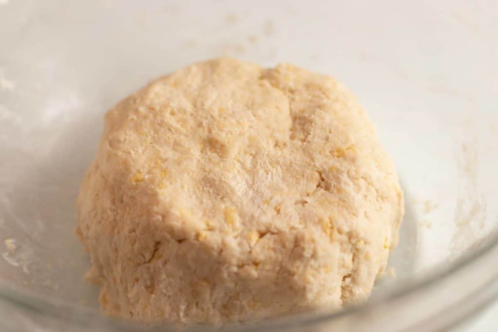 the final dough ball after mixing ingredients together