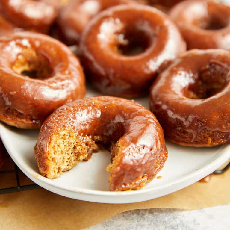 Baked Apple Cider Donuts with Apple Butter Glaze