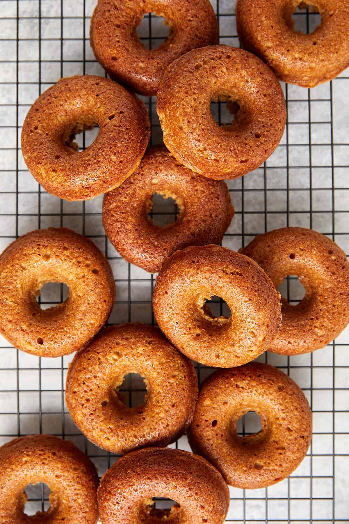 baked donuts on wire rack