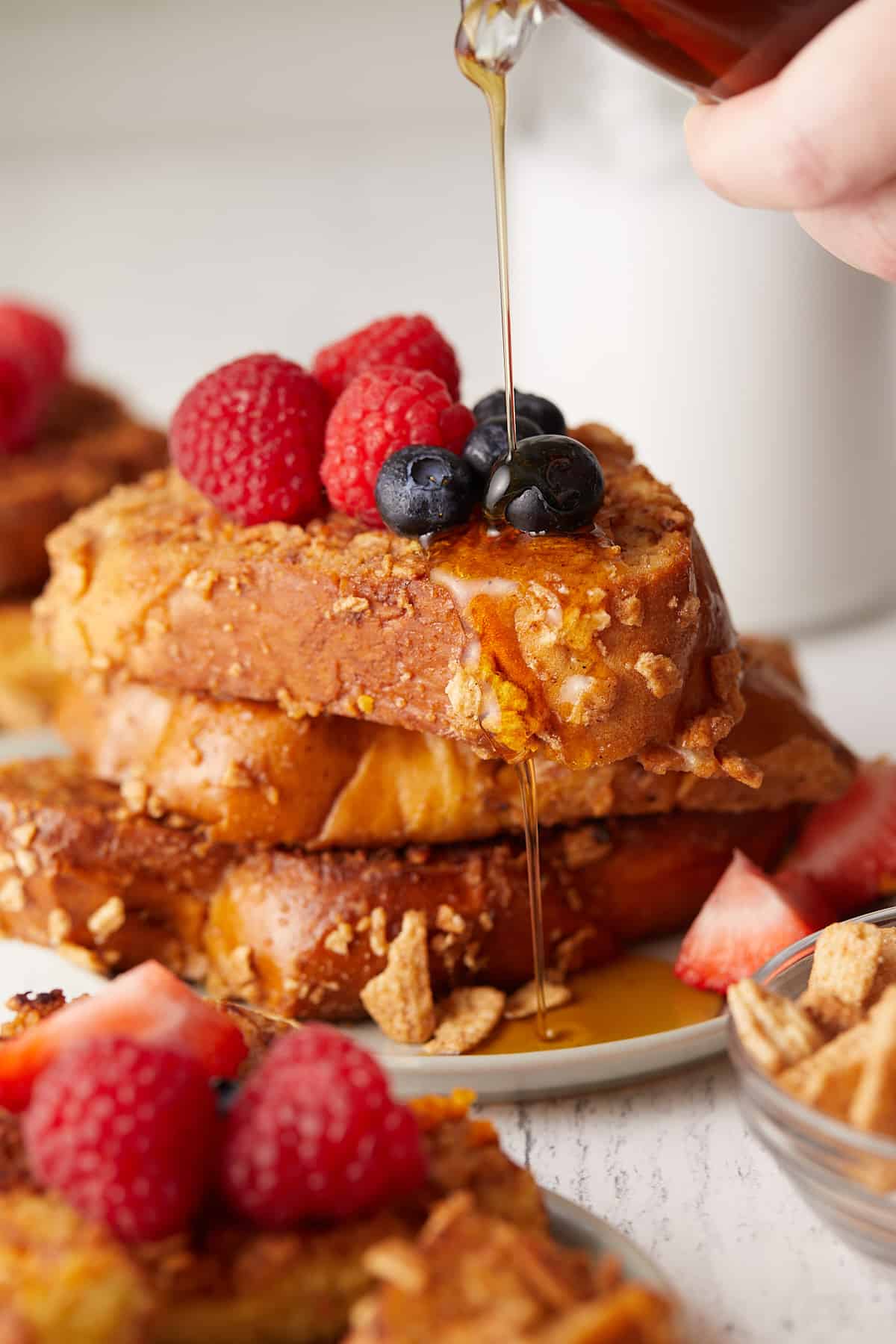 close-up-view-of-maple-syrup-drizzled-on-top-of-cinnamon-toast-crunch