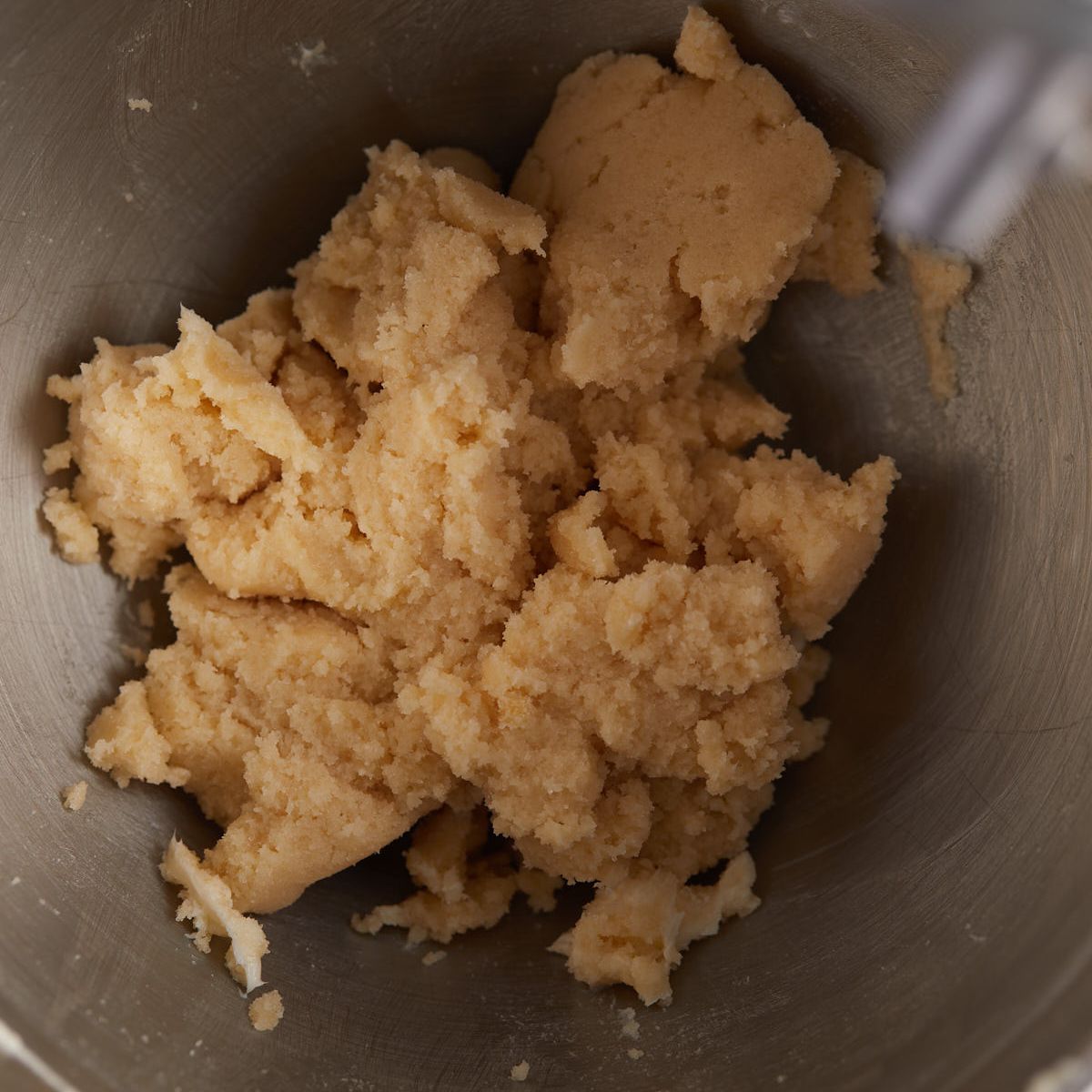 Butter and sugars creamed until light in a mixing bowl.